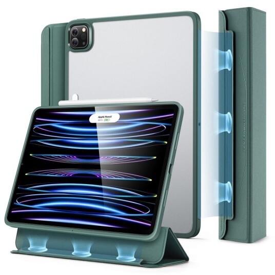 ESR iPad Pro 11" (2022 - 2020) ESR Ascend Tri-Fold Hybrid Flipdeksel - Forest Green