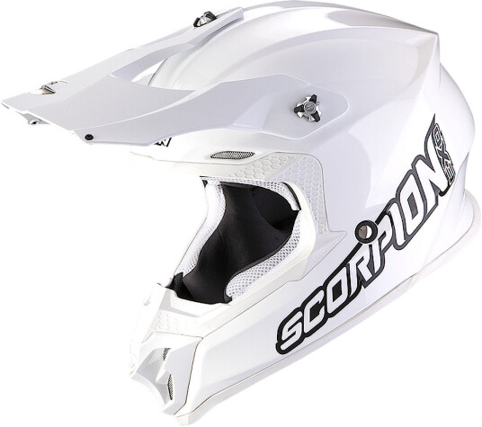 Scorpion VX-16 Evo Air Solid Motocross Hjelm XS Hvit