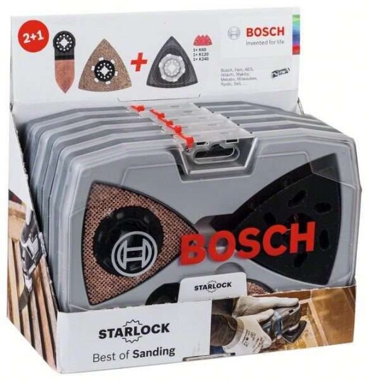 Bosch Starlock Sandingsett med 6 Deler for Trebearbeiding