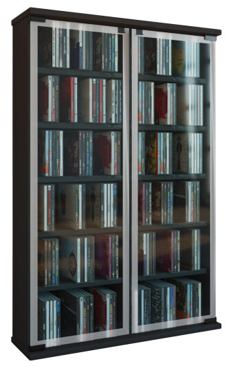 Galerie hylle , CD-stativ, 12 rom svart.