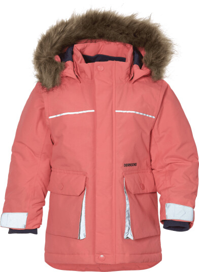 Didriksons Kids' Kure Parka 5 100, Peach Rose