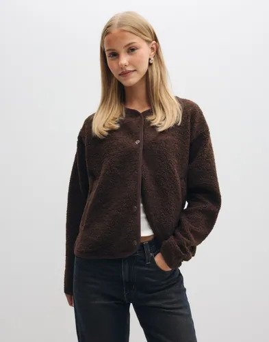 Pieces   Brun   Pckatty Teddy Jacket Bc