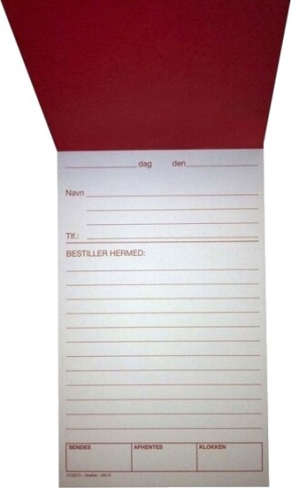 Bestillingssedler Noname   10 Stk.