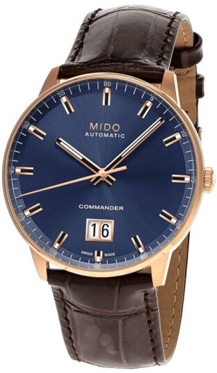 Mido Herreklokke M021.626.36.041.00 Commander Blå/Lær Ø42 mm