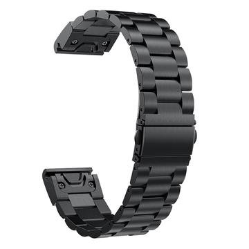 Garmin Fenix 5X Rustfritt Stål Reim Svart