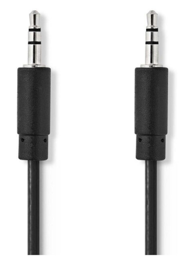 Nedis 3.5 mm Stereo Lydkabel 5m Nikkelbelagt Sort Rund