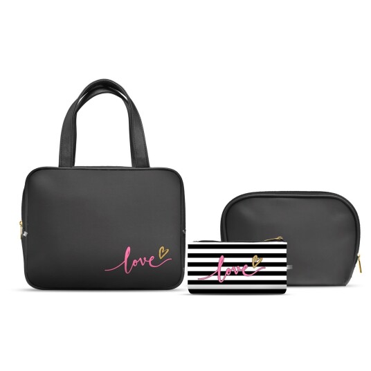 Gillian Jones 3 pcs Cosmetic bag Love