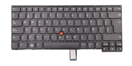 Lenovo Lite-On - Brbart tastatur - til utskifting - Spansk - Svart