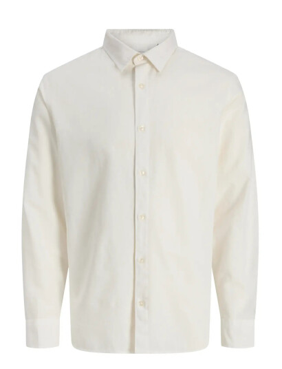 Jack & Jones Jjebreeze Linen Blend Shirt L/S Sn Mni White 122