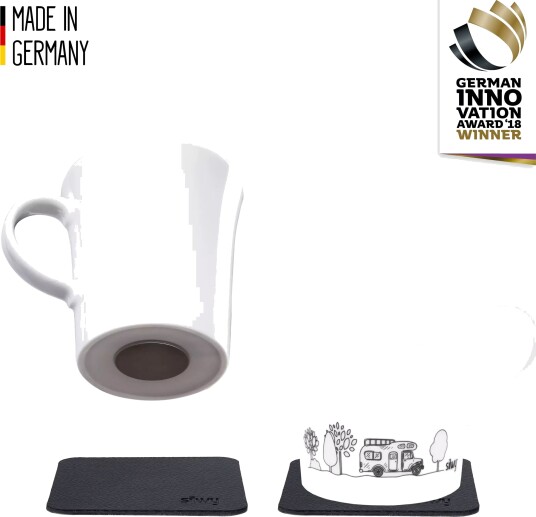 Silwy Magnetisk Krus 370 Ml Med Campingmotiv