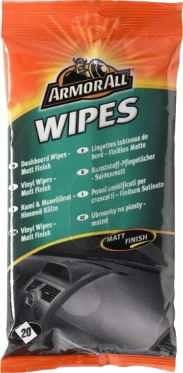 Armor All Matt Finish Våtservietter 20 stk, UV-beskyttelse, Citrusduft Armor All Matt Finish Våtservietter 20 stk, UV-beskyttelse, Citrusduft