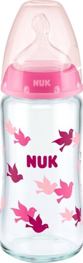 Nuk First Choice Tåteflaske Med Temperaturindikator 240ml 0-6 Måneder Rosa Nuk First Choice Tåteflaske Med Temperaturindikator 240ml 0-6 Måneder Rosa