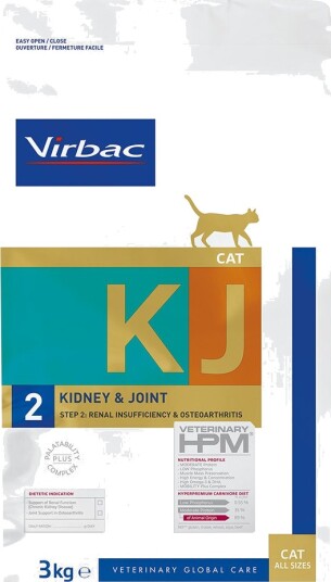 Virbac Tørrfôr Veterinary Hpm Cat Kidney & Joint Support Kj2 2 X 3 kg