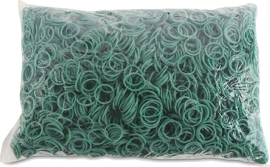 Office Products Strikk/ Gummibånd 20 Mm, 1,5X1,5 Mm, 60% Gummi, 1000 G, Grønne (Storsekk)