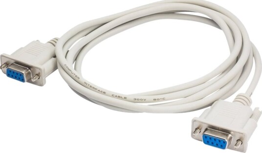 Akyga Ak-Co-04 Seriell Kabel Db-9 Hunn Til Db-9 Hunn 2 M Hvit