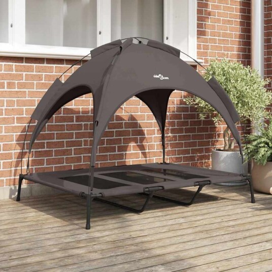 Vidaxl Hundeseng Brun 122 X 93 X 106.5 cm Stål