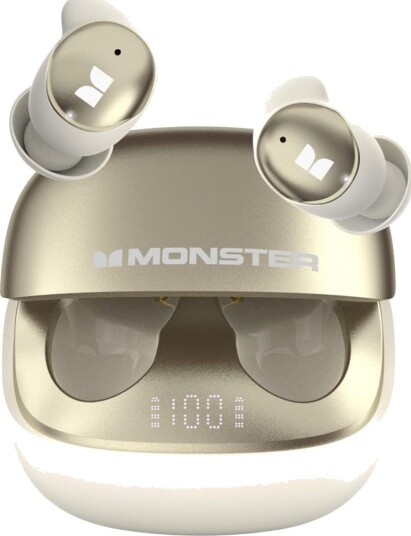Monster Sleep Ear200 trådløse øretelefoner Hvit/Gull