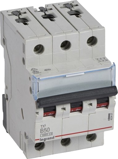 Legrand TX³ MCB automatsikring B50 3P 3M 6/6kA