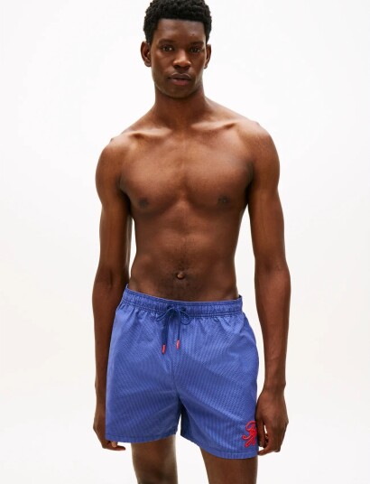 Tommy Hilfiger Medium Drawstring Ithaca Script Blue L Tommy Hilfiger Medium Drawstring Ithaca Script Blue L