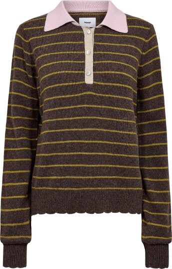 Nümph Nulucinda Stripe Pullover Brown S