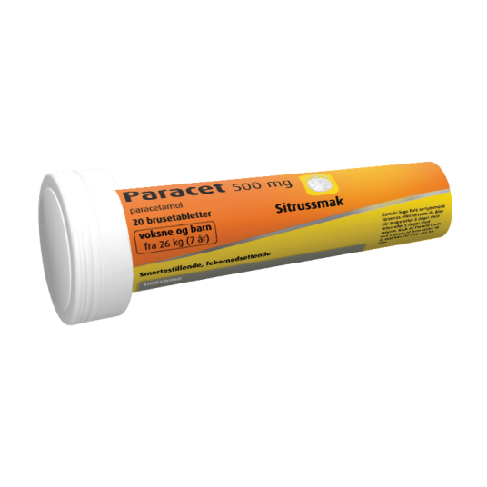 Paracet 500 mg brusetabletter 20 stk.