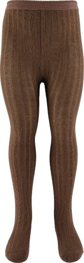 MP 130 Cotton Rib Tights 76 Chocolate 1 år/80