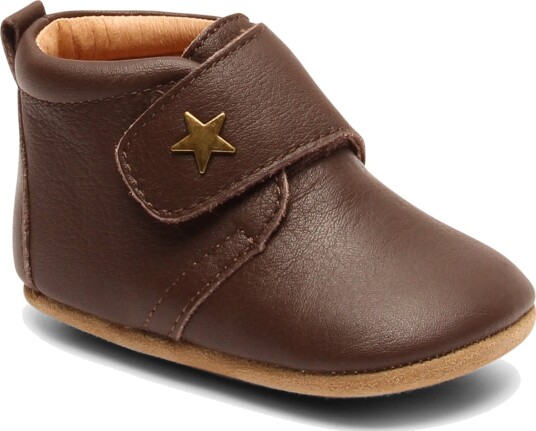Bisgaard Tøfler i skinn "Star" Brown