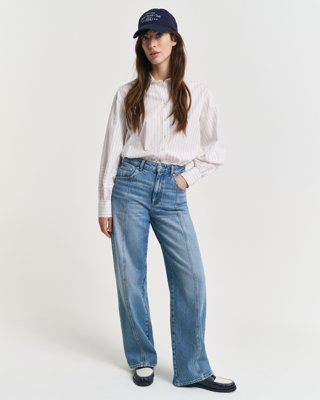 Gant Relaxed fit jeans med rette sømmer MID BLUE ARCHIVE 26