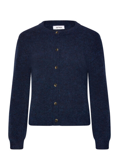 Soft Rebels Srallison O-Neck Cardigan Knit - Navy - XXL