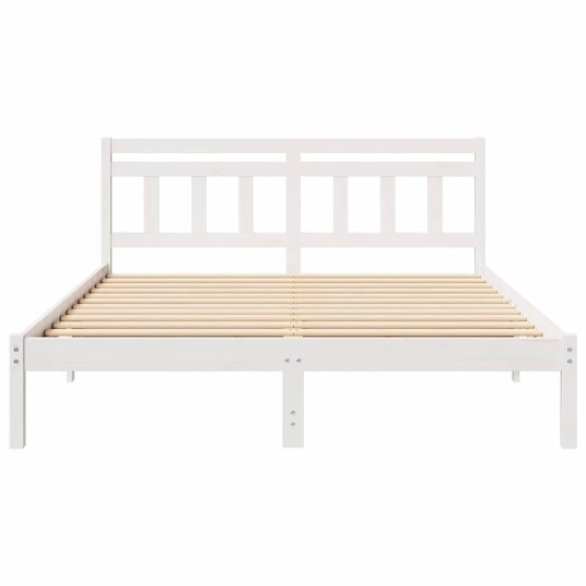  Sengestamme med hodegjerde Hvit 160 x 200 cm Heltre furu