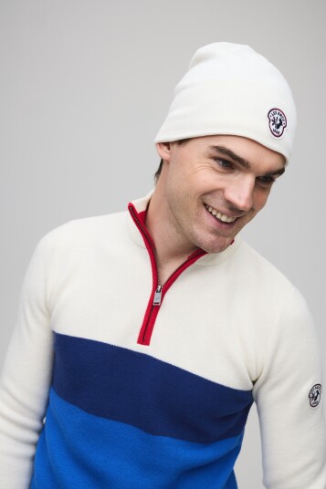Les Arcs Kyle Half Zip Herre White/Blue XL