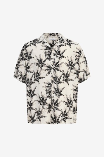 Jack & Jones   Resort skjorte jjJeff Monochrome Aop Resort Shirt   Grå