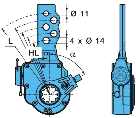 BPW 05.574.83.08.3 Stangsystemaktuator, bremseanlegg