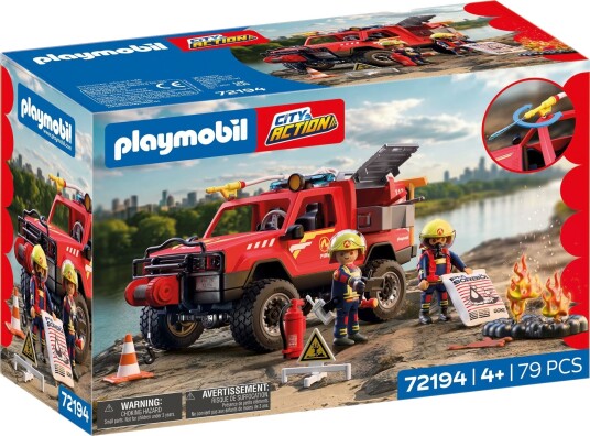 Playmobil City Action 72194 Brannbil Pickup Byggesett 4+ Ã…r 79 Deler Playmobil City Action 72194 Brannbil Pickup Byggesett 4+ Ã…r 79 Deler