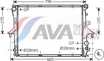 AVA COOLING SYSTEMS VN2198 Radiator motorkjøling