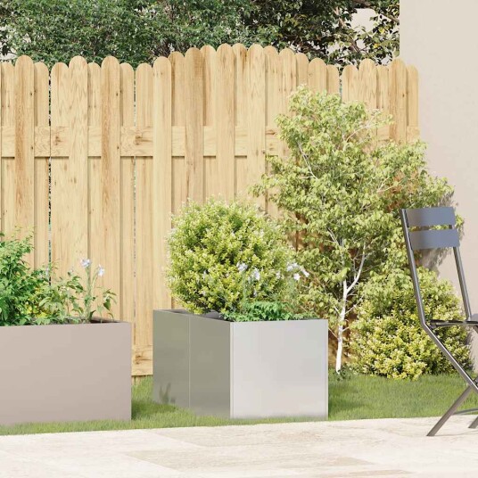 vidaXL Plantekasse 40x80x40 cm rustfritt stål