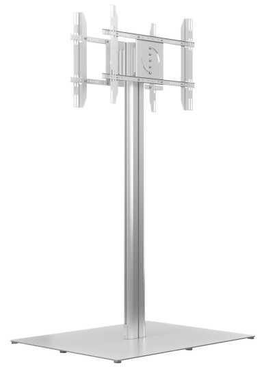 Multibrackets M Public Display Stand 180 HD Back to Back Silver w. Floorbase - stativ - for 2 LCD-skjermer - sølv