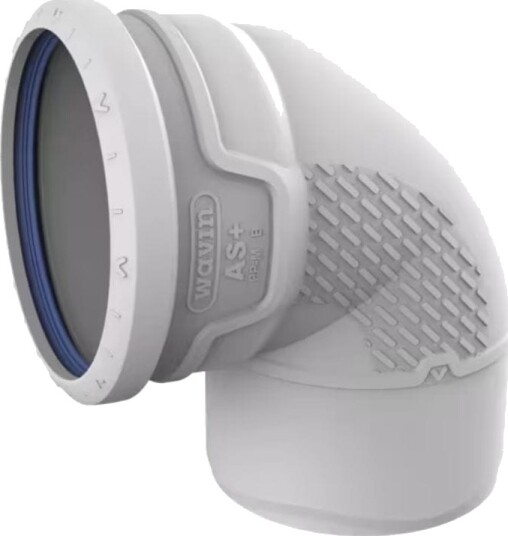 Wavin AS+ 125mm Bøy 87° Støydempende Dreneringssystem
