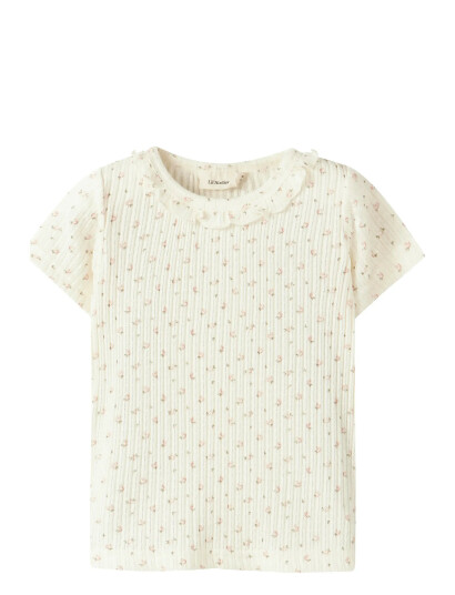 Lil"Atelier Nmfhulla Hua Ss Slim Top Lil - Cream - 92