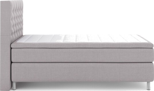Select No 6 Komplett Sengepakke 120x200 Medium Memory/Pocket Lysegrå/Metallben