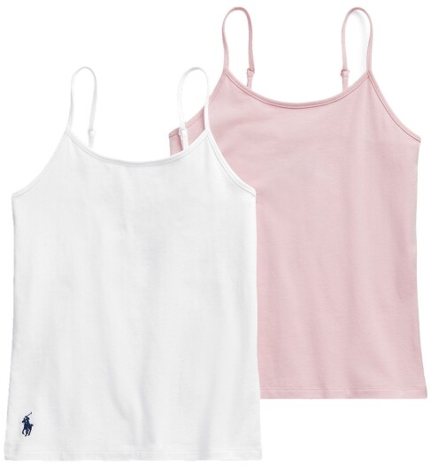 Polo Ralph Lauren Carmel Pink 2-Pakning Polo Camisole 13-15 år Polo Ralph Lauren Carmel Pink 2-Pakning Polo Camisole 13-15 år