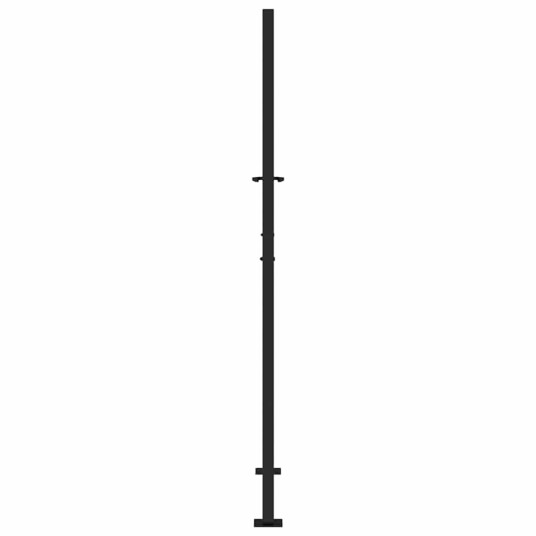 Hageport svart 105x180 cm stål flammedesign