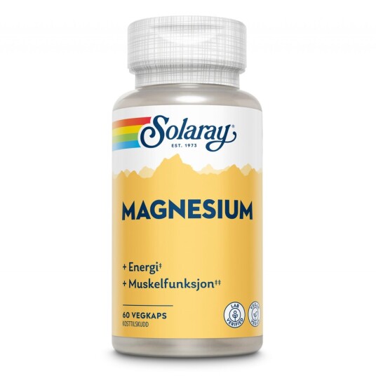 Solaray magnesium 200 mg 60 kapsler Solaray magnesium 200 mg 60 kapsler