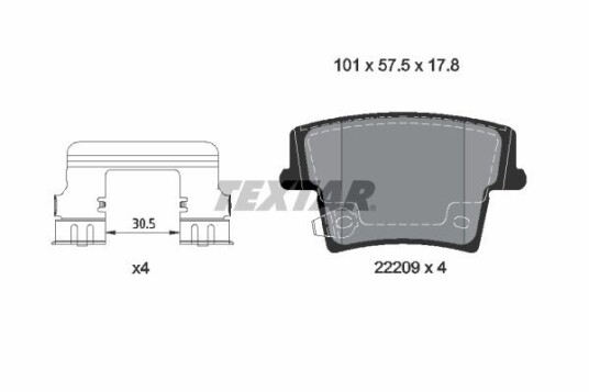Bremseklosser TEXTAR 2220903 Bremseklosser TEXTAR 2220903