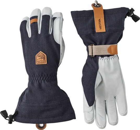 Hestra Army Leather Patrol Gauntlet Skihansker Navy 9
