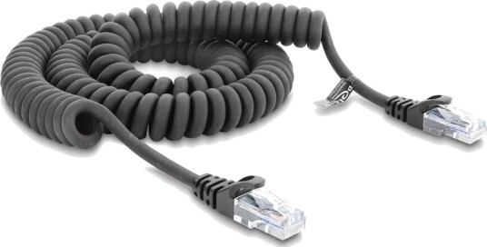 Delock Rj50 Spiralkabel Plugg Til Plugg 2 M Svart 91235