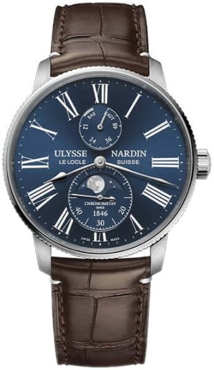 Ulysse Nardin Herreklokke 1193 310LE 3A 175 1B Torpilleur Blå/Lær Ulysse Nardin Herreklokke 1193 310LE 3A 175 1B Torpilleur Blå/Lær
