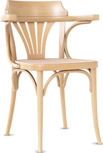 Ton No. 25 Spisestol med Armlener Naturfarget