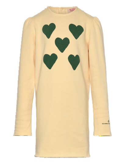 THE ANIMALS OBSERVATORY Hearts Flan Yellow Buf Dress Gul 8 Y