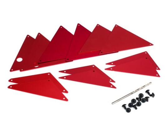 Traxxas 8434R Tube Chassis Inner Panels Red Aluminum set